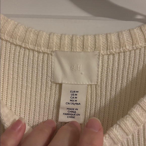 H&M Cream Button-Up Knit Dress with Gold Buttons - Picture 2 of 4